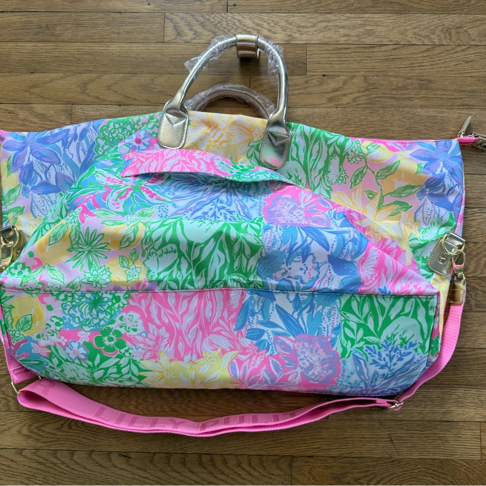 LILLY PULITZER BRIGHT DELIGHT PATCH WEEKENDER BAG… - image 4